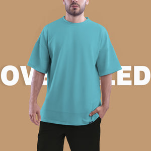 Over Size T-Shirt (CYAN)